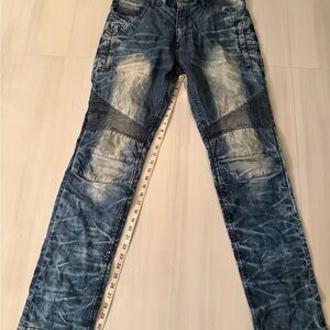 Jordan Craig Men's Washed Blue Slim Straight Jeans